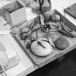 High angle view of food