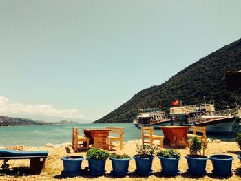 Scenic view of sea against sky