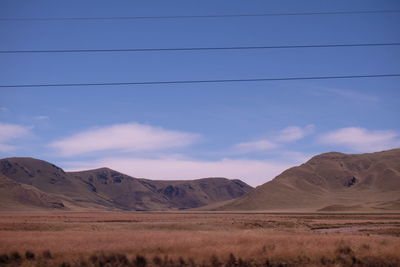 Scenic view of desert against sky