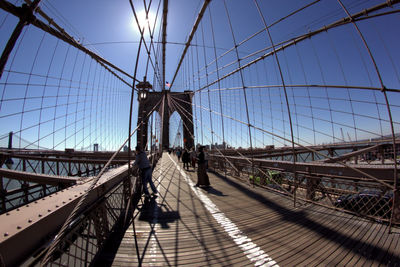 View of suspension bridge