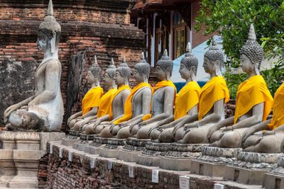 Statue of buddha outside temple