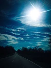 Road passing through trees