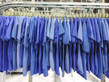 Panoramic view of clothes hanging at store