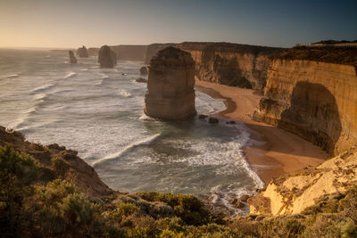 Rock formations at seaside