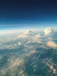 Aerial view of clouds over sea