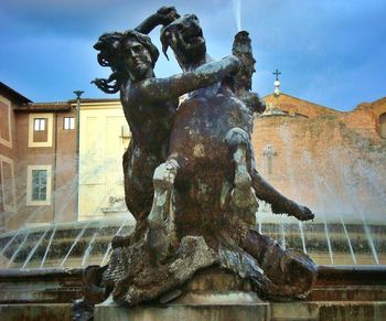 Low angle view of statue