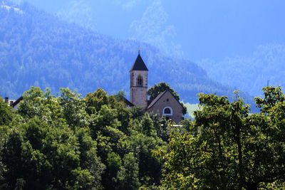 View of church against blue sky