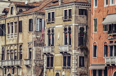 Low angle view of buildings in city