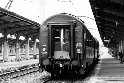 Train at railroad station