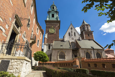 Low angle view of buildings against sky