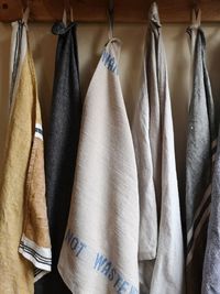 Close-up of clothes hanging