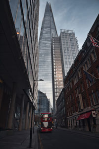 Low angle view of buildings in city