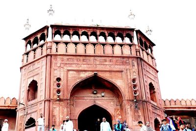 Low angle view of historical building against clear sky