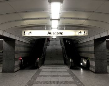 View of subway station