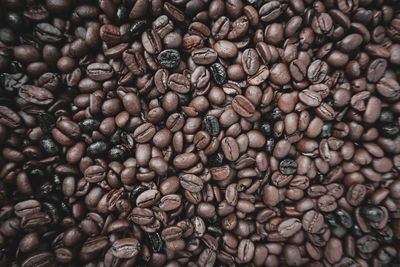 Full frame shot of roasted coffee beans