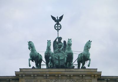 Low angle view of statue