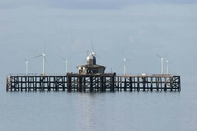 View of a river with buildings in background