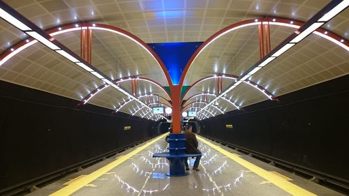 Railroad station platform