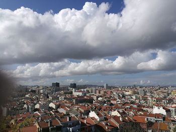 Panoramic view of cityscape against sky