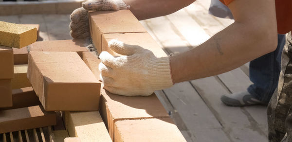 Man working on wood