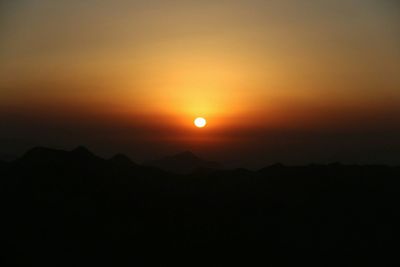 Sunset over mountain