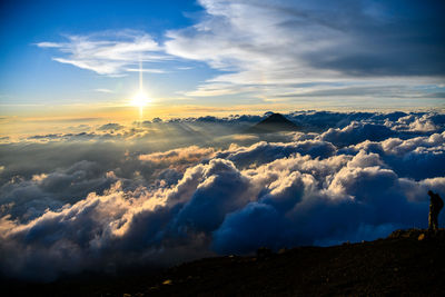 Scenic view of cloudscape against sky during sunset