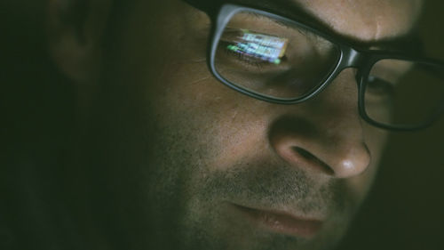 Close-up of eyeglasses