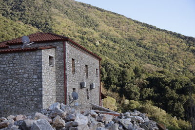 Old monastery against mountain