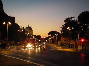 Cars on road at night