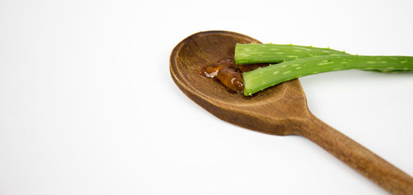 Close-up of food against white background