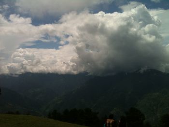 Dramatic sky over landscape