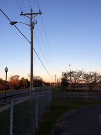 Electricity pylon at sunset