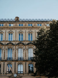 Low angle view of building against clear sky