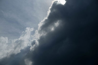 Low angle view of storm clouds in sky