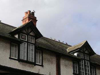 Low angle view of house against sky