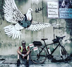 Bicycle parked at parking lot