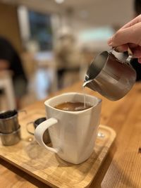 Close-up of coffee on table