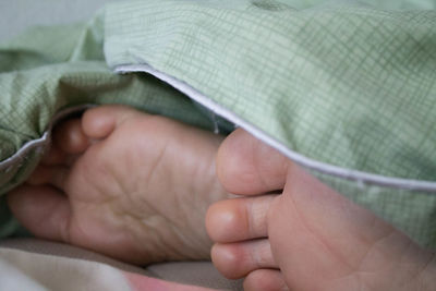 Close-up of baby hands