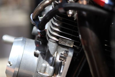 Cropped image of motorcycle engine