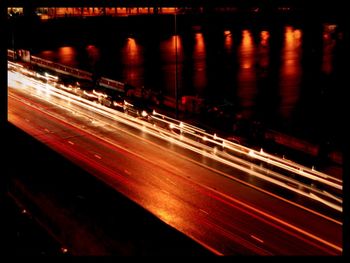 Light trails at night