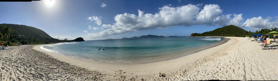 Panoramic view of beach against sky