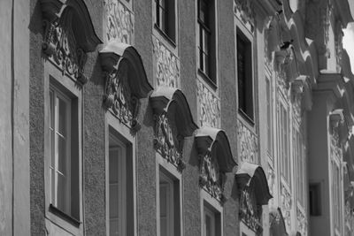 People standing outside building