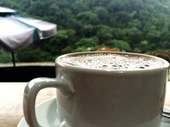 Close-up of coffee on table