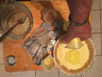 Close-up of preparing food