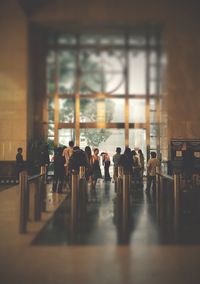 Group of people in shopping mall