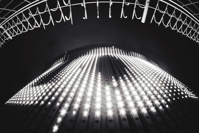 Low angle view of illuminated building