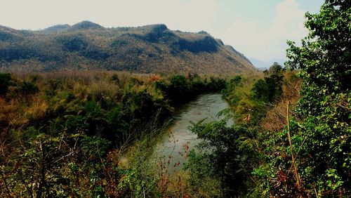 Scenic view of river against sky