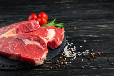 Close-up of tomatoes on table