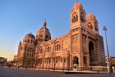 Low angle view of historical building against sky