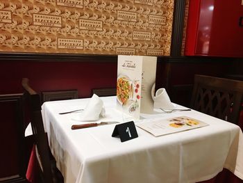 Close-up of food on table